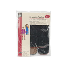 Dritz 55801-66 Iron-On Patches, Assorted, 20-Pack