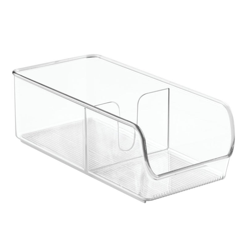 InterDesign Linus Spice Packet Organizer Bin – Storage Container for Kitchen Pantry, Cabinet or Countertops, Clear