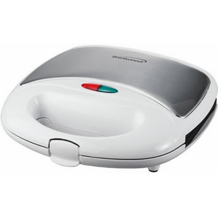 Brentwood Appliances TS-240W Stainless Steel Electric Sandwich Maker, White