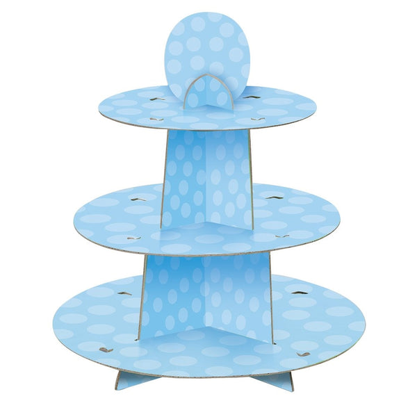 Light Blue Cardboard Cupcake Stand