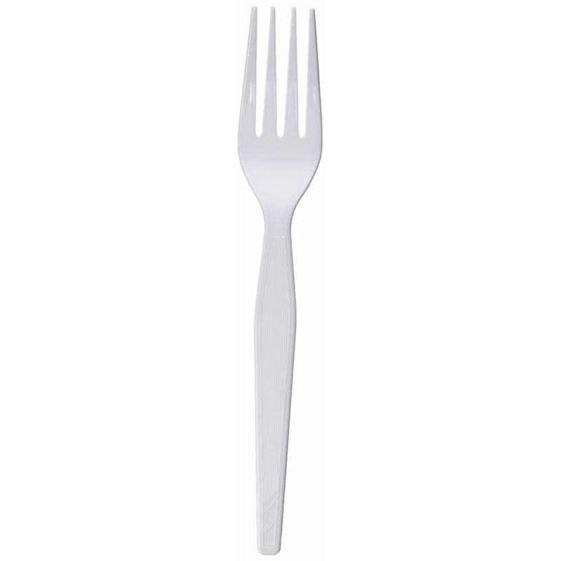 Dixie Plastic Tableware, Heavyweight Forks, White, 100/Box, Sold As 1 Box