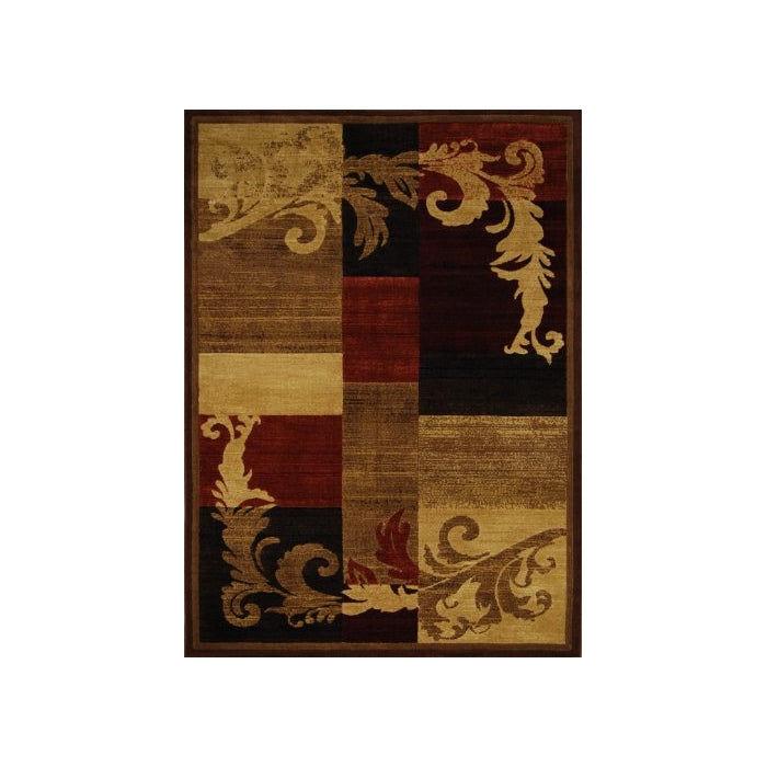 Home Dynamix Catalina HD1258-539 Polypropylene 5-Feet 3-Inch by 7-Feet 2-Inch Area Rug, Brown/Red