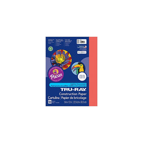 Pacon Tru-Ray Construction Paper, 9-Inches by 12-Inches, 50-Count, Red (103030)