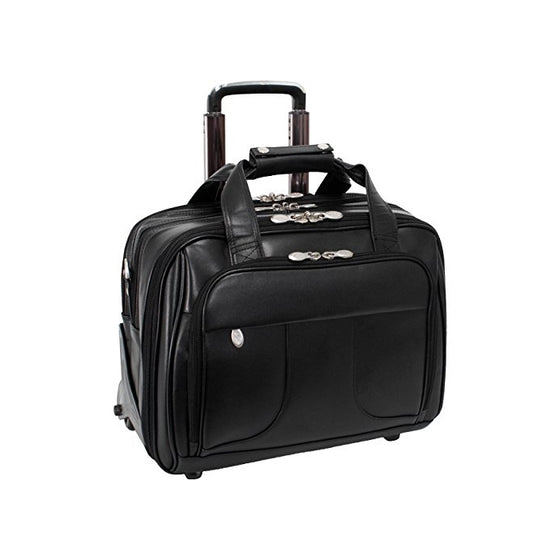 McKleinUSA CHICAGO 83585 Black 17 Detachable-Wheeled Laptop Overnight with Removable Brief