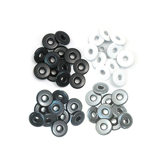 We R Memory Keepers Eyelets for Scrapbooking, Grey, Wide