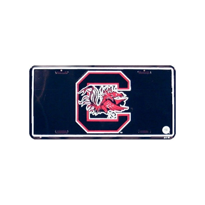 HangTime South Carolina Gamecocks Novelty License Plate Black Background