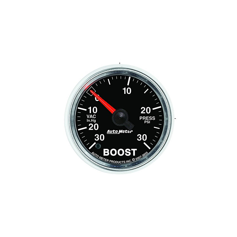 Auto Meter 3859 GS 2-1/16" 30 in. Hg/30 PSI Full Sweep Electric Vacuum/Boost Gauge
