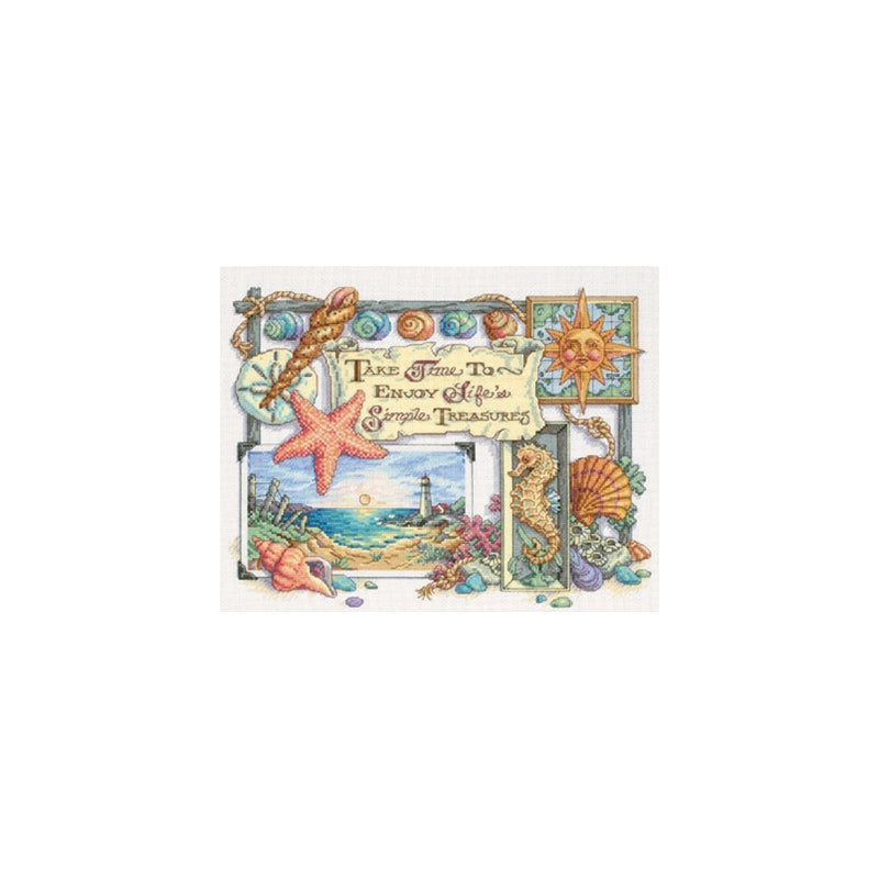 Dimensions Needlecrafts Counted Cross Stitch, Simple Treasures