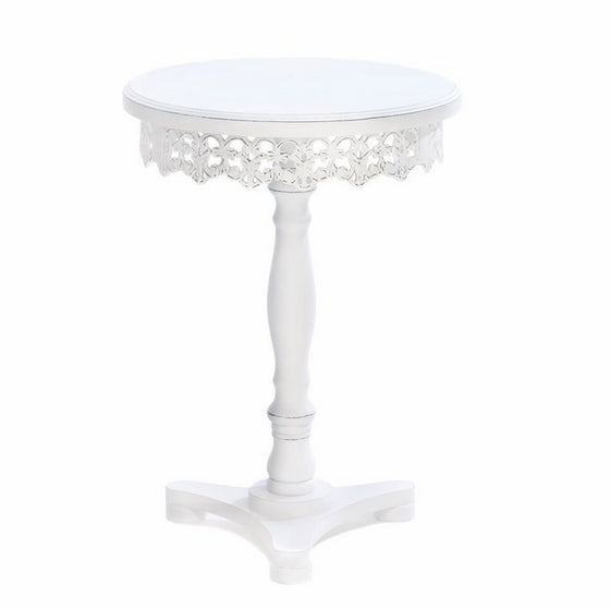 Koehler 15090 21 Inch White Flourish Pedestal Table