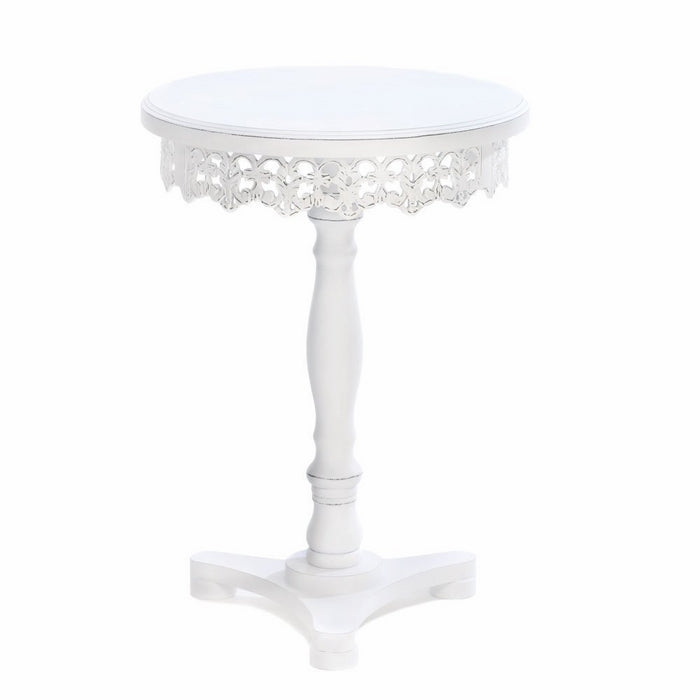 Koehler 15090 21 Inch White Flourish Pedestal Table