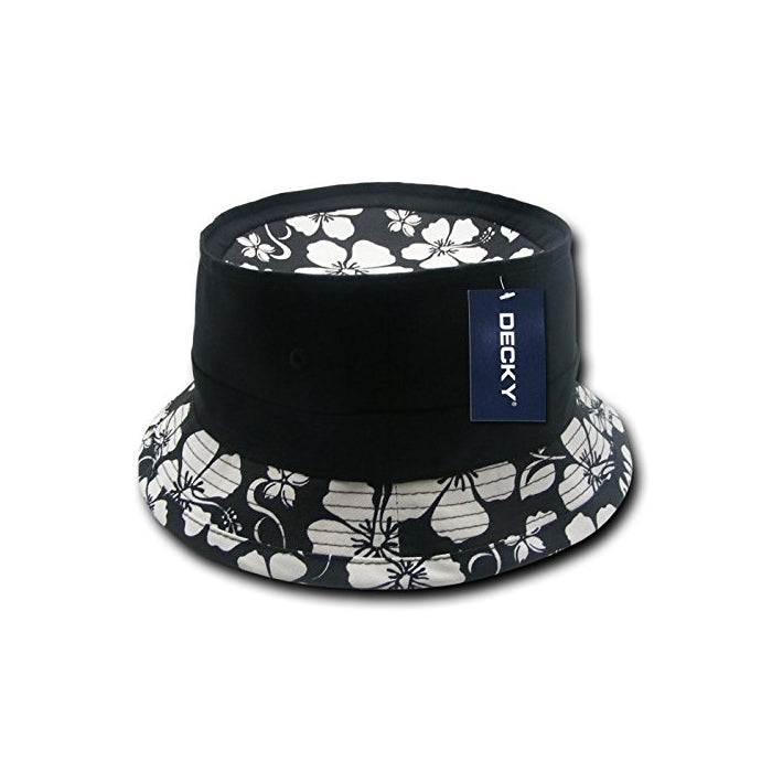 DECKY Floral Brim Fisherman Hat, Black, Large/X-Large