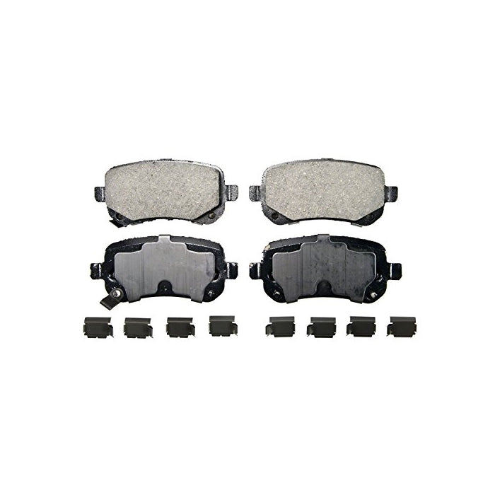 Wagner QuickStop ZD1326 Ceramic Disc Pad Set Includes Pad Installation Hardware, Rear