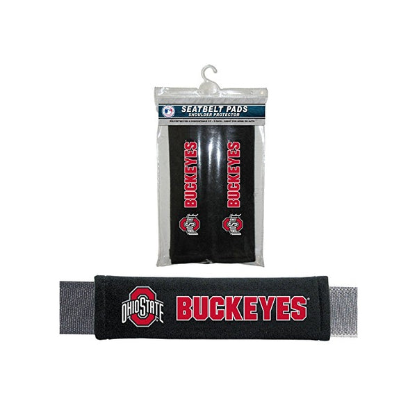 Fremont Die NCAA Ohio State Buckeyes Velour Seat Belt Pads, One Size, Multi