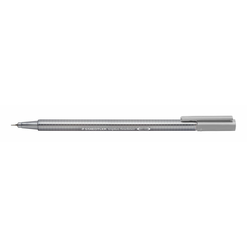 Staedtler Triplus Fineliner Marker Pen - 0.3 mm - Silver Gray