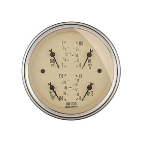 Auto Meter 1812 Antique Beige Quad Gauge