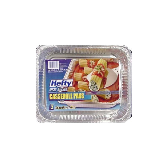 91894 Hefty EZ Foil Casserole Pan 11.75"x9.25"x1.5" 12-2PKS/CS