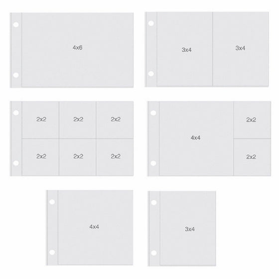 Simple Stories SNAP4091 Snatp Horizontal Pocket Pages for Binders (12 Pack), 4" by 6"