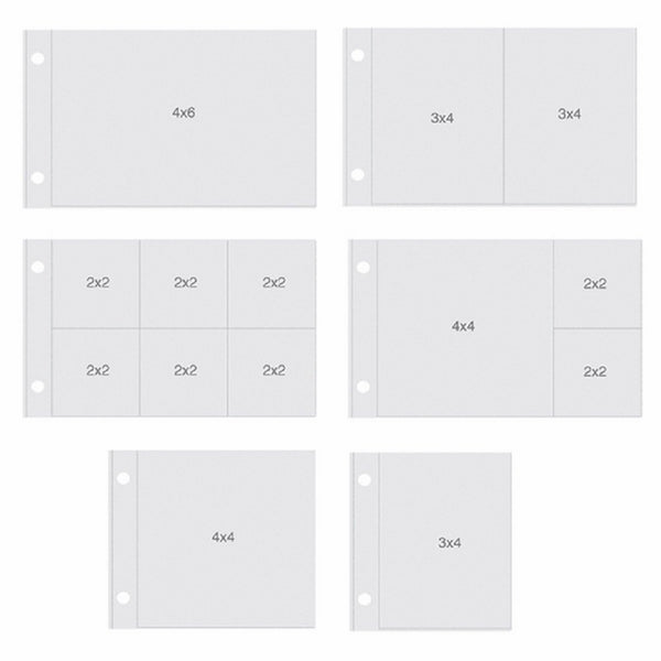 Simple Stories SNAP4091 Snatp Horizontal Pocket Pages for Binders (12 Pack), 4" by 6"