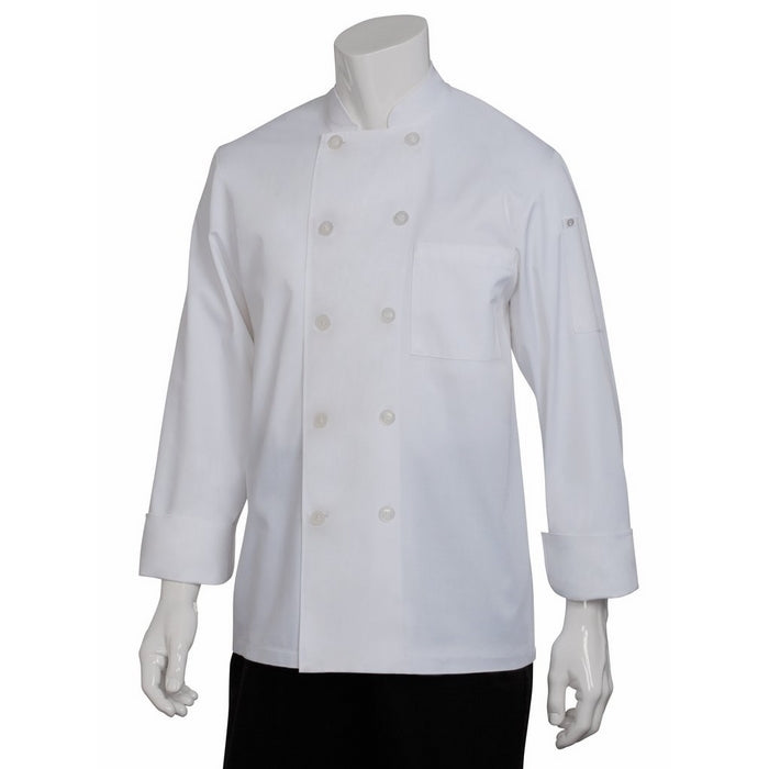 Chef Works Men's Le Mans Chef Coat, White, Large