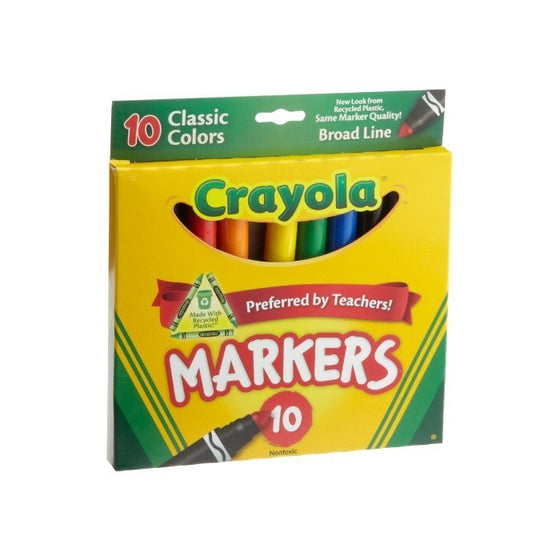 Crayola 10ct Classic Broad Line Markers (3 Pack)