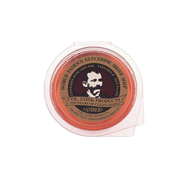 Colonel Ichabod Conk AMBER Super Bar Shave Soap 3-3/4 oz - Extra Large Size