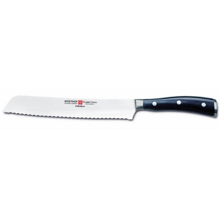 Wusthof Classic Ikon 8-Inch Bread Knife, Black