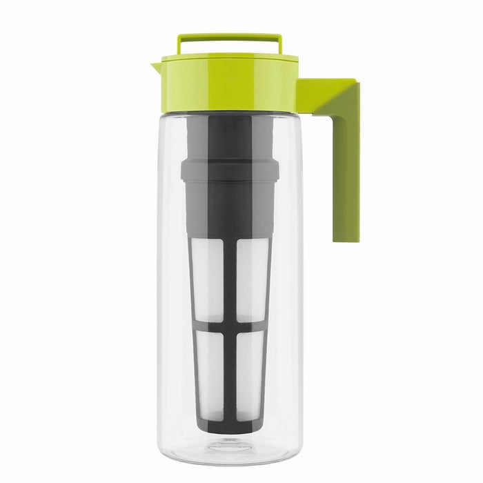 Takeya Iced Tea Maker with Patented Flash Chill Technology, Made in USA, 2 Quart, Avocado