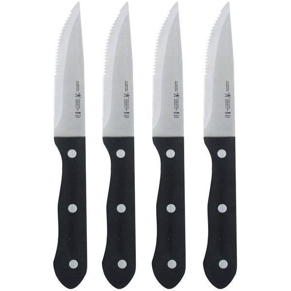 J.A. HENCKELS INTERNATIONAL 4 Piece Jumbo Steak Knife Set, Silver