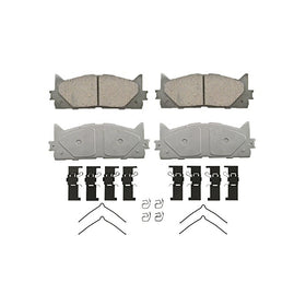 Wagner ThermoQuiet QC1293 Ceramic Disc Pad Set With Installation Hardware, Front