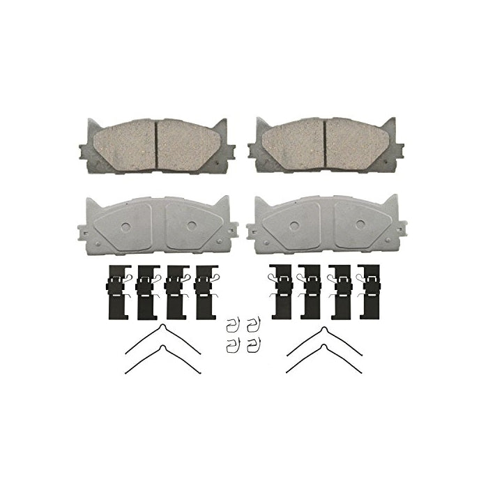 Wagner ThermoQuiet QC1293 Ceramic Disc Pad Set With Installation Hardware, Front