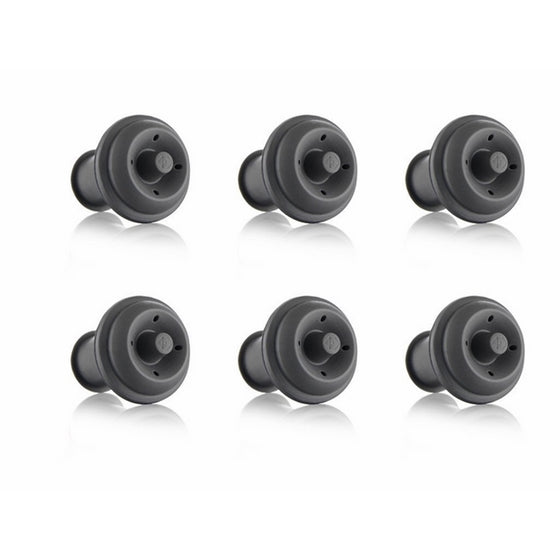 Vacu Vin Wine Saver Vacuum Stoppers Set of 6 – Grey