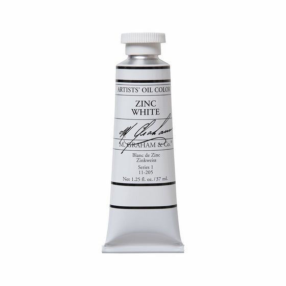 M. Graham Artist Oil Paint Zinc White 1.25oz/37ml Tube