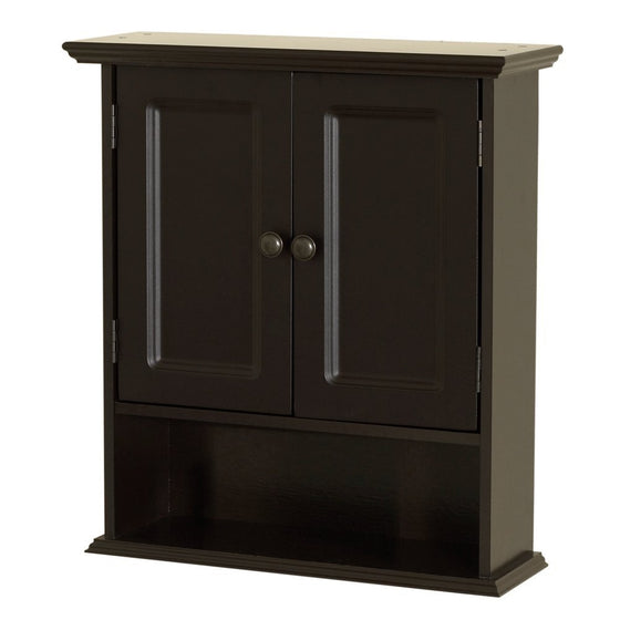 Zenna Home 9918CHA, Collette Wall Cabinet, Espresso