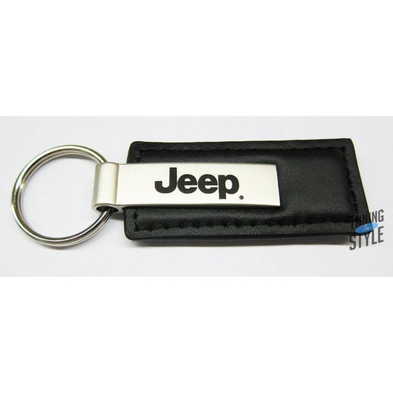 Au-tomotive Gold Jeep Keychain & Keyring - Premium Leather