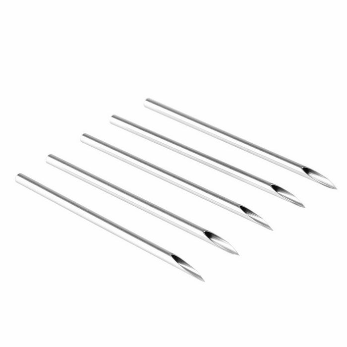 Beauty7 5PCS 18G Gauge 1mm Individualized Sterilized Surgical Steel Piercing Needles Body Ear Navel Nipple Piercing