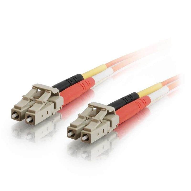 C2G/Cables to Go 33028 LC-LC 50/125 OM2 Duplex Multimode PVC Fiber Optic Cable, Orange (2 Meter)