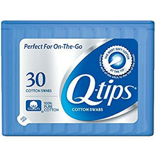 Q-tips Swabs Purse Pack 30 Each (Pack of 7)