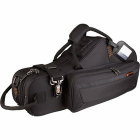 Protec Alto Saxophone Contoured PRO PAC Case with Flute Pocket, Black, Model PB304CT