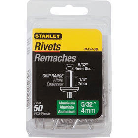 Stanley Paa54-5B Aluminum Rivets, 5/32 Inch X 1/4 Inch, Pack of 50
