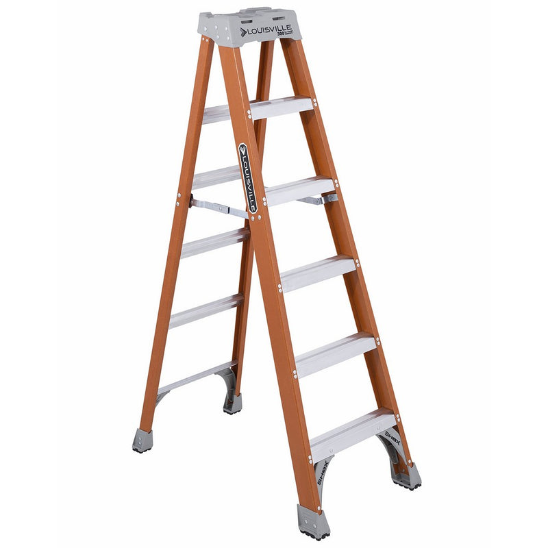 Louisville Ladder FS1506 300-Pound Duty Rating Fiberglass Ladder, 6-Feet