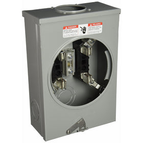 Siemens SUAT111-0PQG Meter Socket with 4 Jaw, Ringless Cover, Horn Bypass, Overhead and Underground Feed, 135-Amp