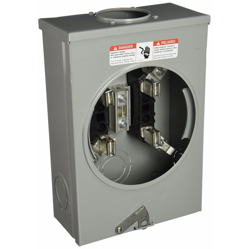 Siemens SUAT111-0PQG Meter Socket with 4 Jaw, Ringless Cover, Horn Bypass, Overhead and Underground Feed, 135-Amp