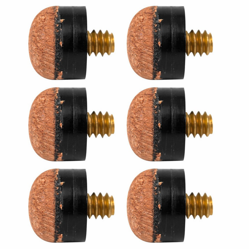 Trademark Global Billiard Cue Stick Replacement Screw Tips (Set of 6)