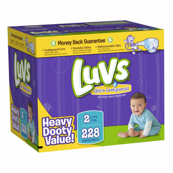 Luvs With Ultra Leakguards Size 2 Diapers 228 Count