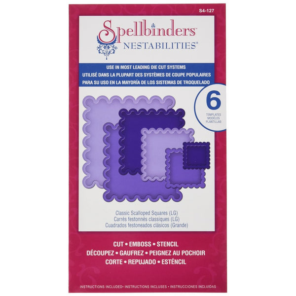 Spellbinders S4-127 Nestabilities Large Classic Scalloped Squares Die Template