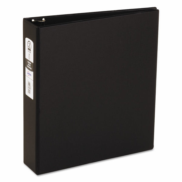 Avery 03501 Economy Non-View Binder with Round Rings, 11 x 8 1/2, 2" Capacity, Black