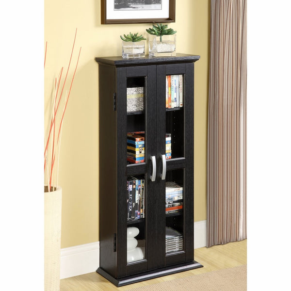 Walker Edison 41" Media Storage Cabinet, Black