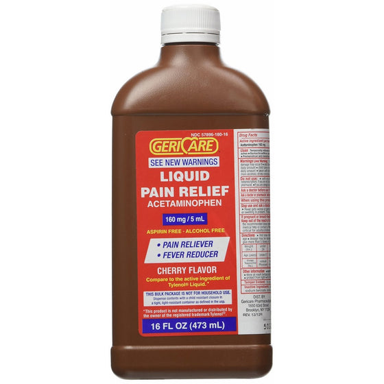 16 Oz bottle Acetaminophen Cherry Flavored Liquid