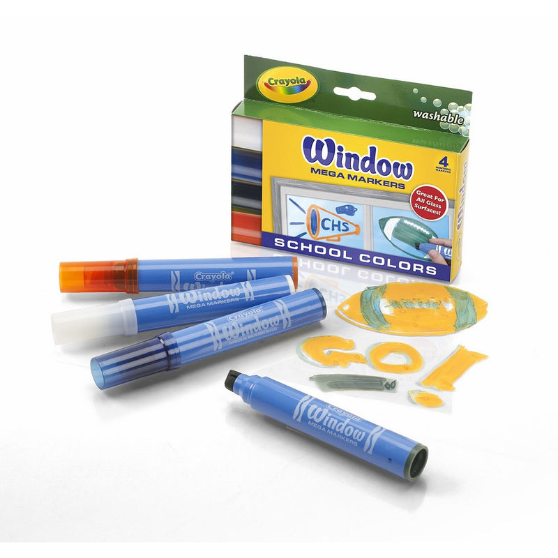 Crayola Washable Window Mega 4-Color Set Marker (58-8171)
