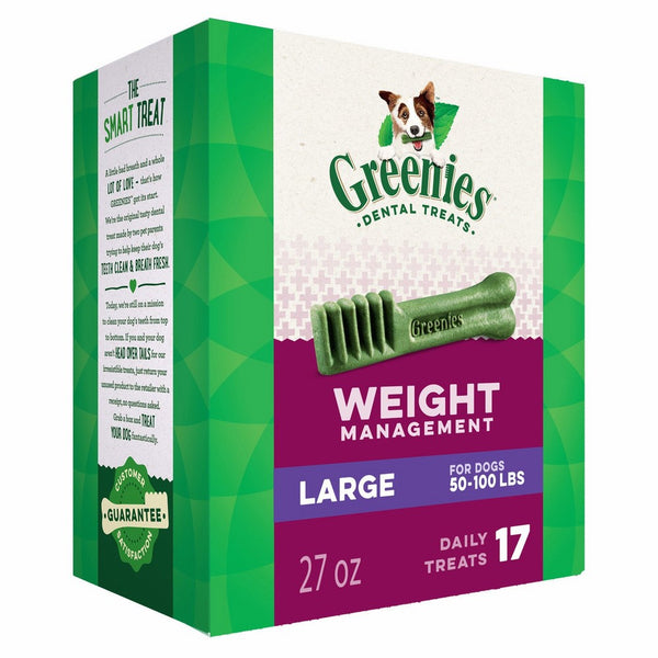 Greenies Weight Management Large Dental Dog Treats, 27 oz. Pack (17 Treats)